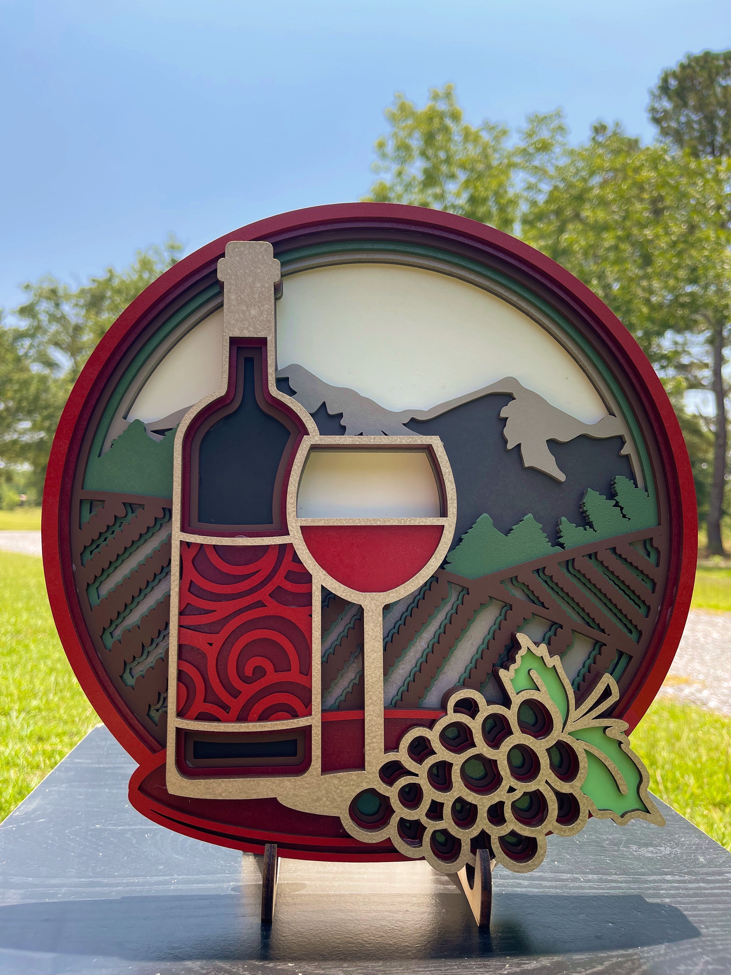 Wine Mandala AVEL Woodworking