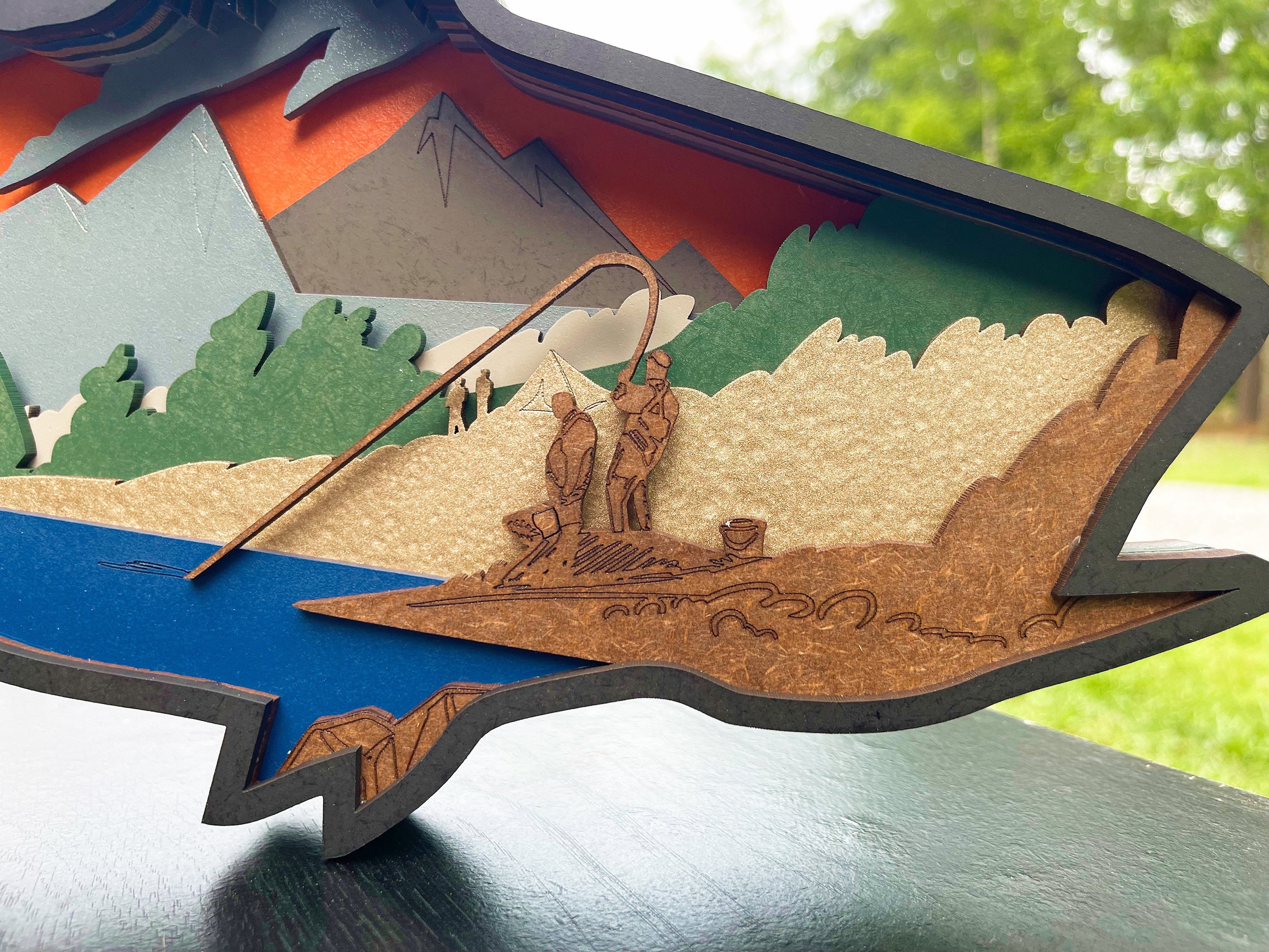 9 Layer Fish Mandala AVEL Woodworking