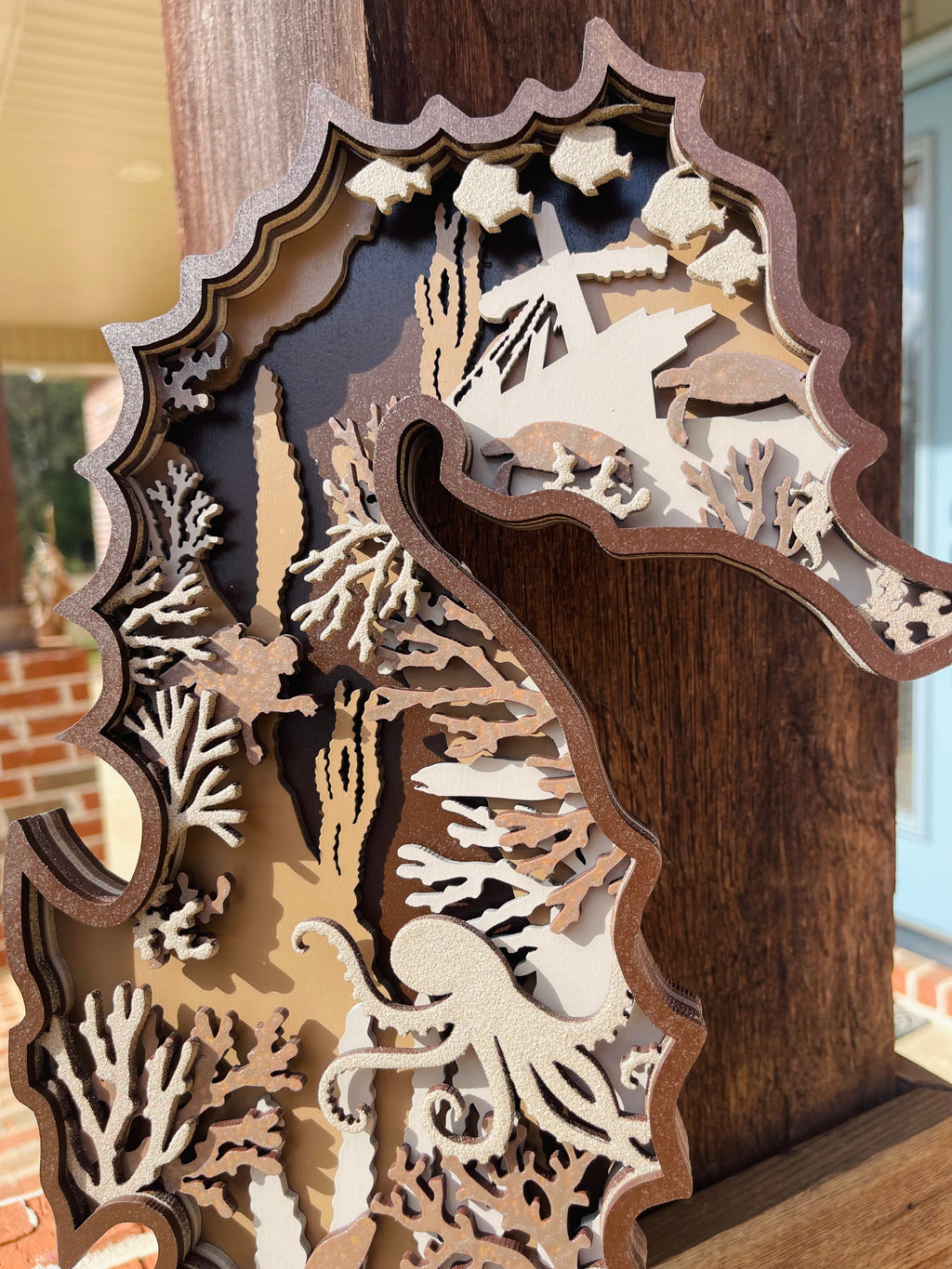 Seahorse Mandala AVEL Woodworking