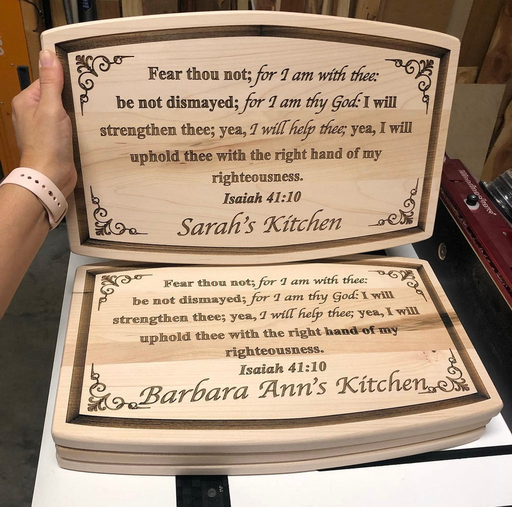 Personalized Bible Verse Kitchen Board AVEL Woodworking