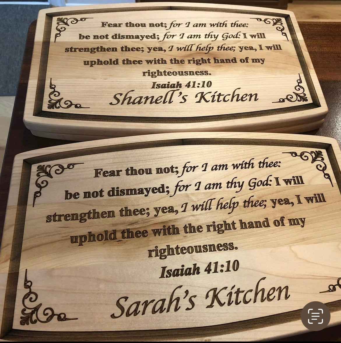 Personalized Bible Verse Kitchen Board AVEL Woodworking