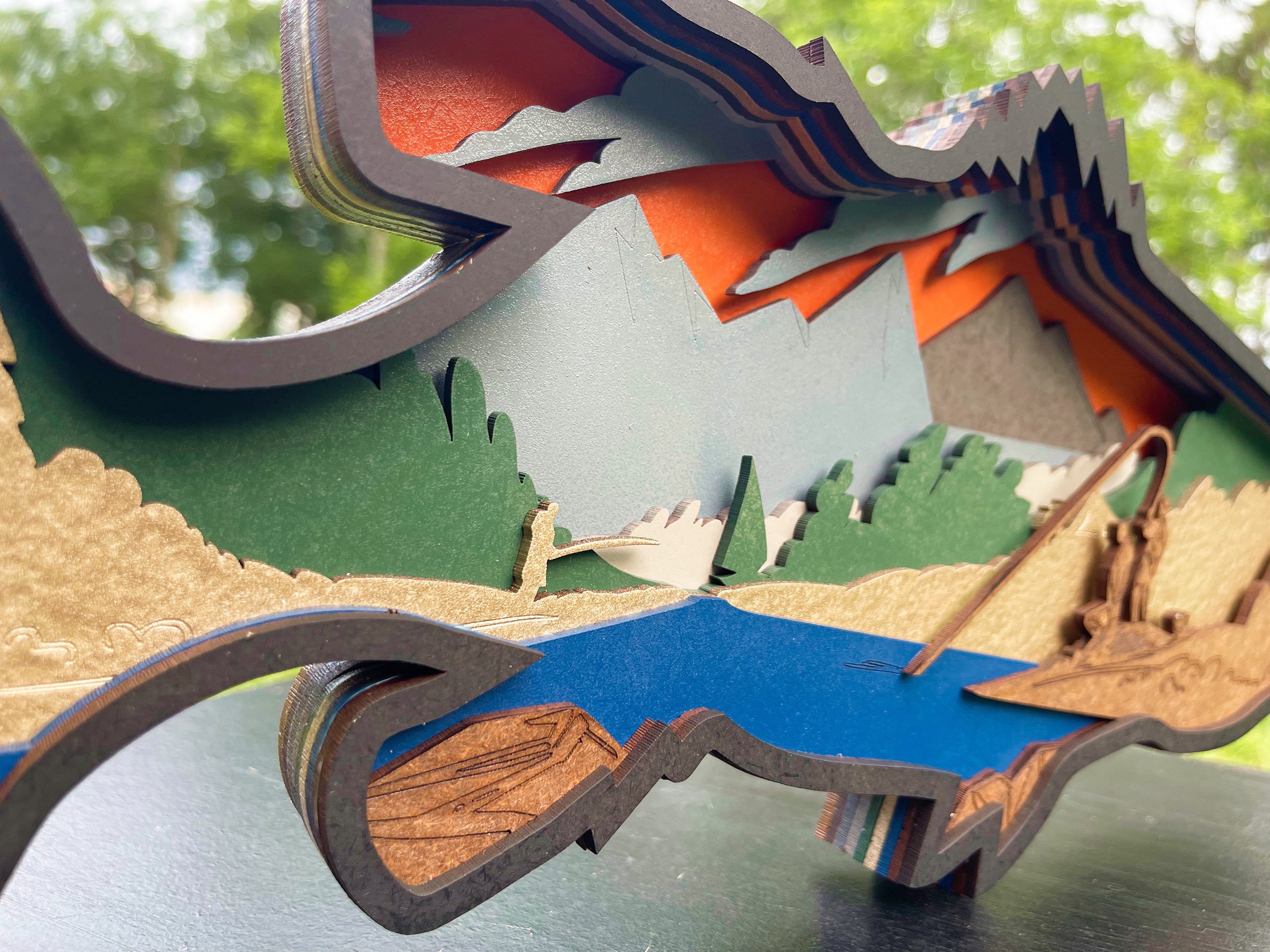 9 Layer Fish Mandala AVEL Woodworking