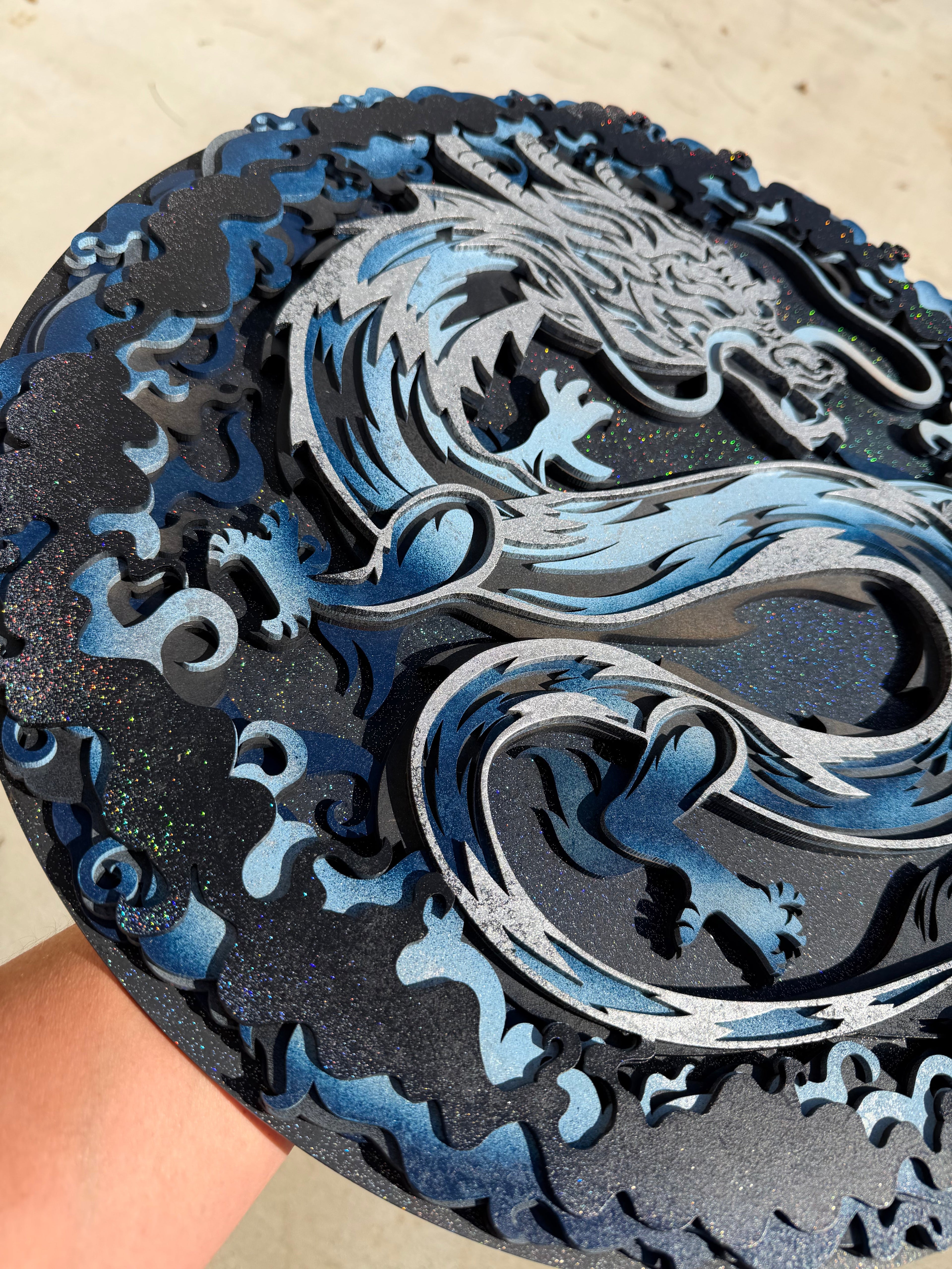 Starry Sky Dragon Mandala AVEL Woodworking