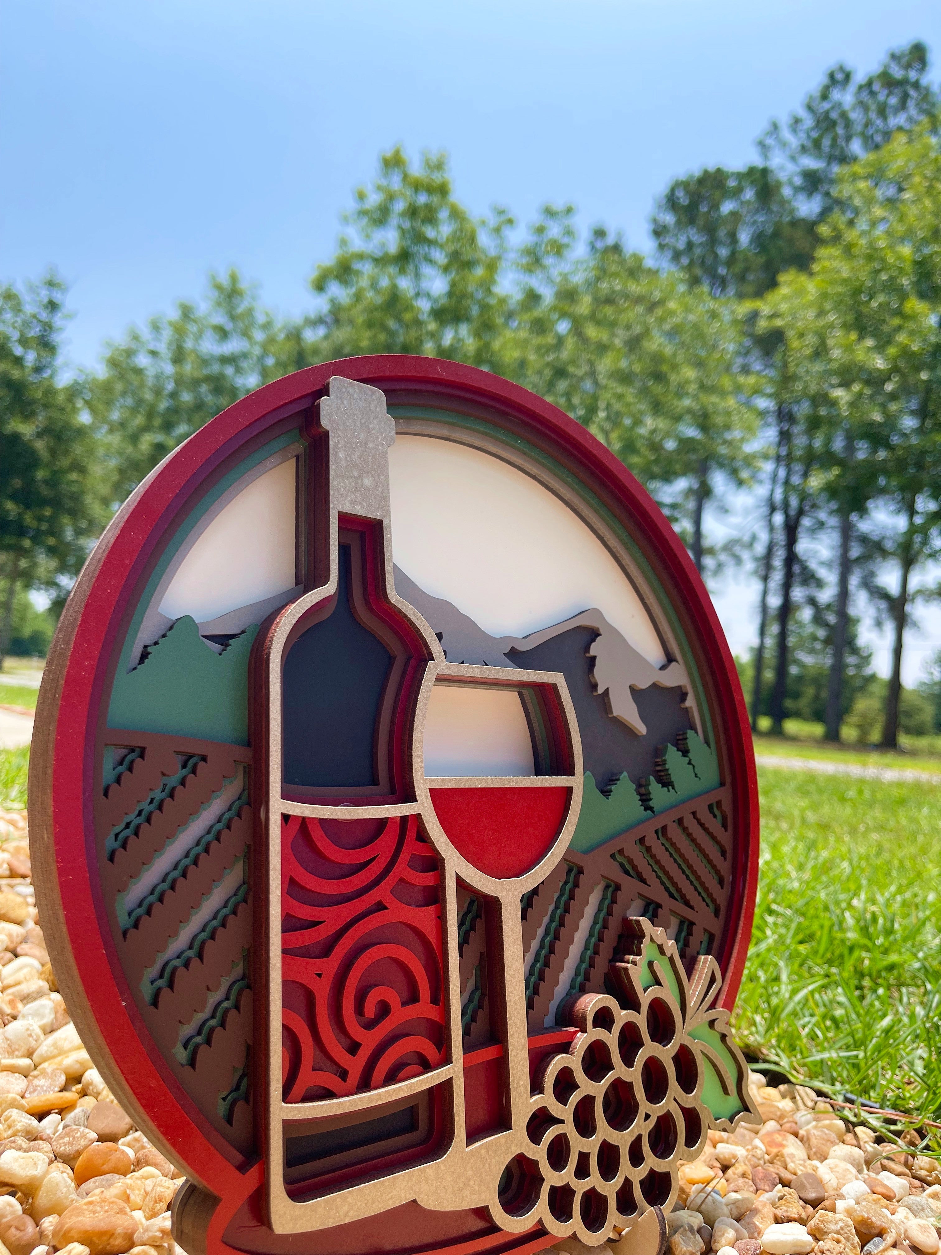 Wine Mandala AVEL Woodworking