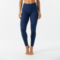 Basket Weave Jacquard Long Legging - Indigo Blue