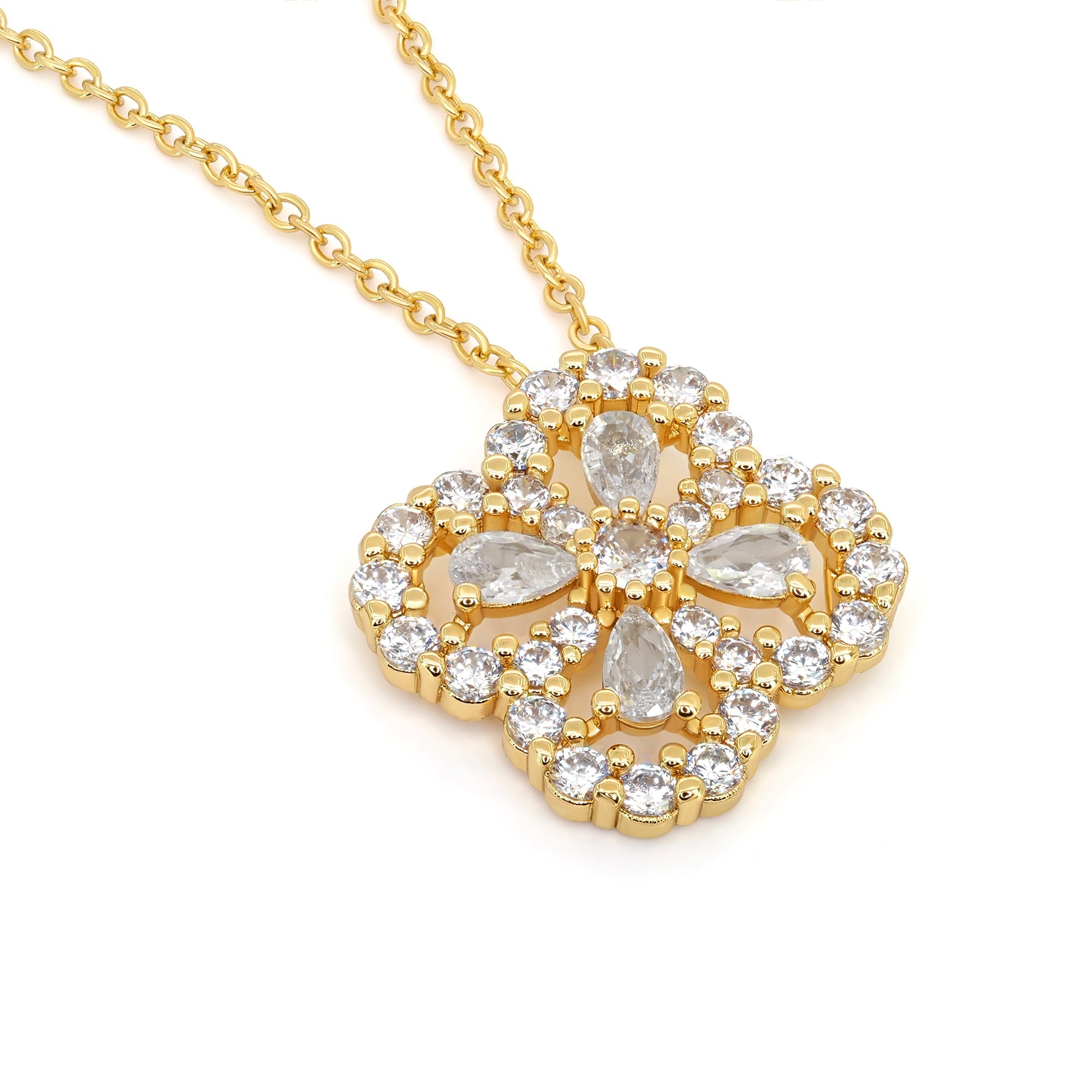 Luxe Clover Pendant Necklace