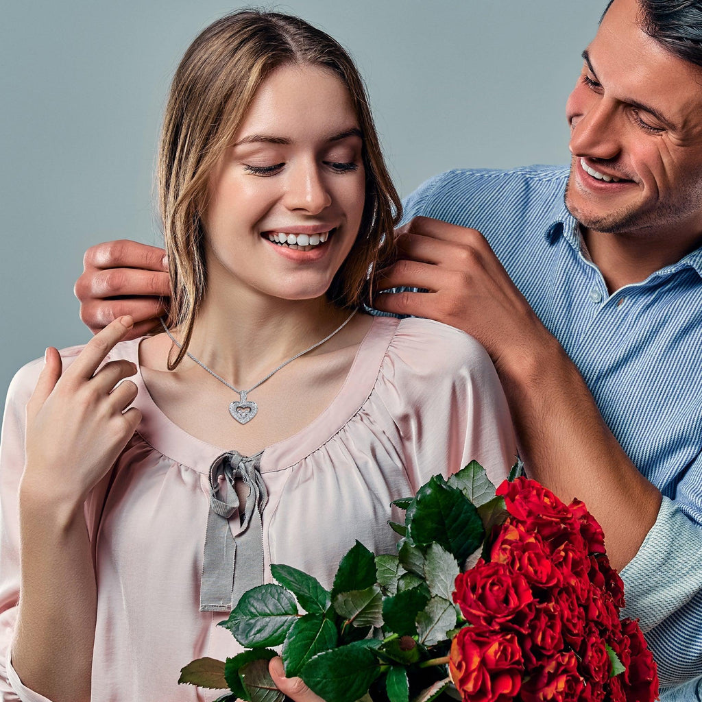 Tryndi Floating Heart Necklace
