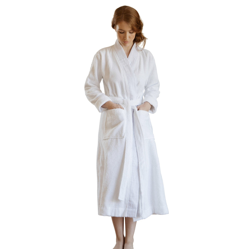 Turkish Cotton Terry Cloth Pleated Bathrobe Pure Fiber