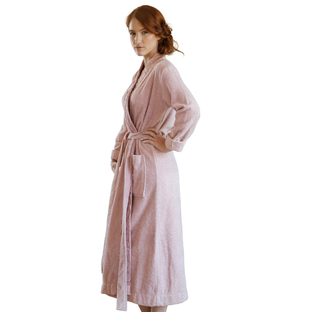 Turkish Cotton Terry Cloth Pleated Bathrobe Pure Fiber