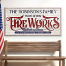 4th of July Fireworks Celebration Personalized Sign Tailored Canvases