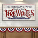 4th of July Fireworks Celebration Personalized Sign Tailored Canvases