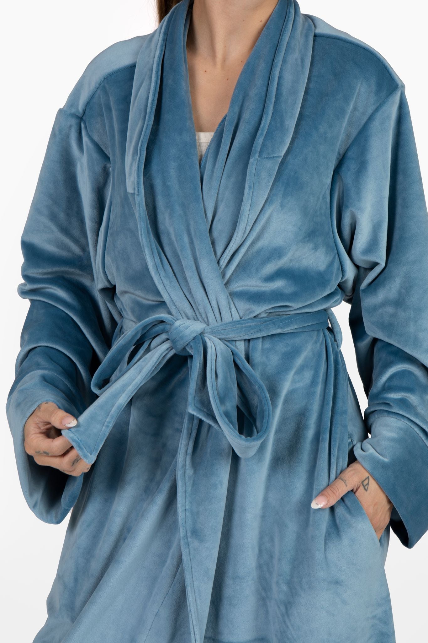 Plush Velour Women's Robe Pure Fiber