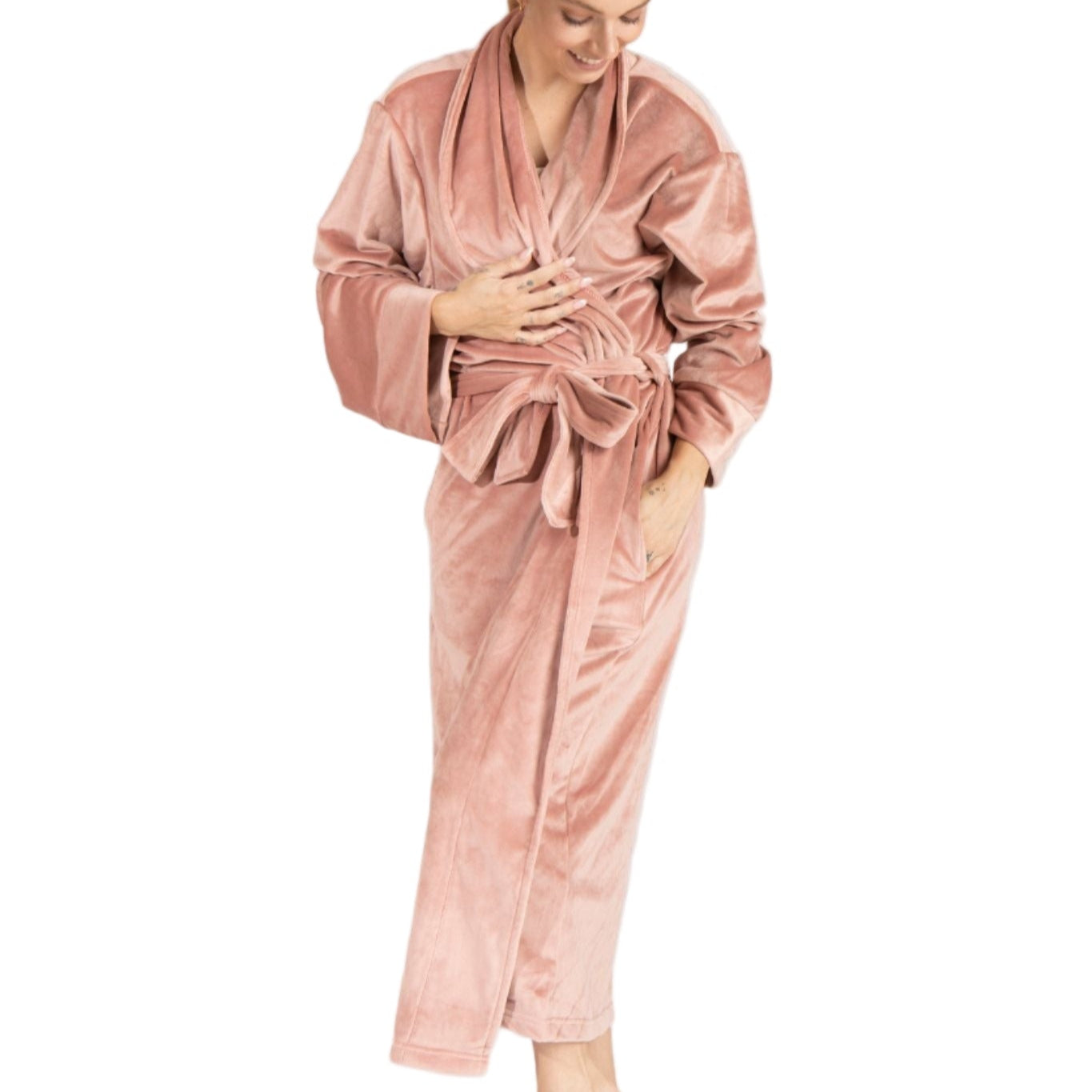 Plush Velour Women's Robe Pure Fiber