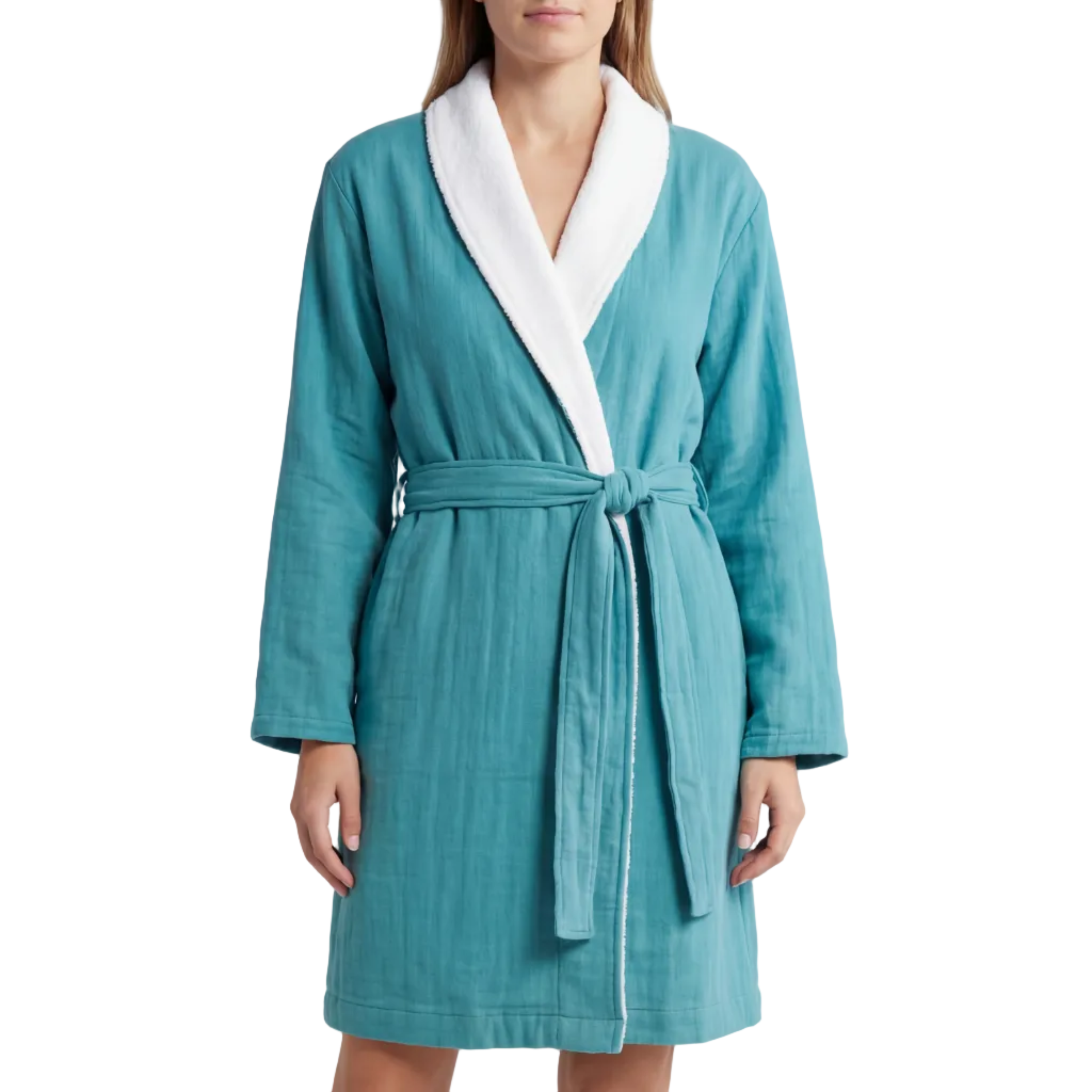 Soluna – Double-Side Muslin/Terry Shawl Robe Pure Fiber