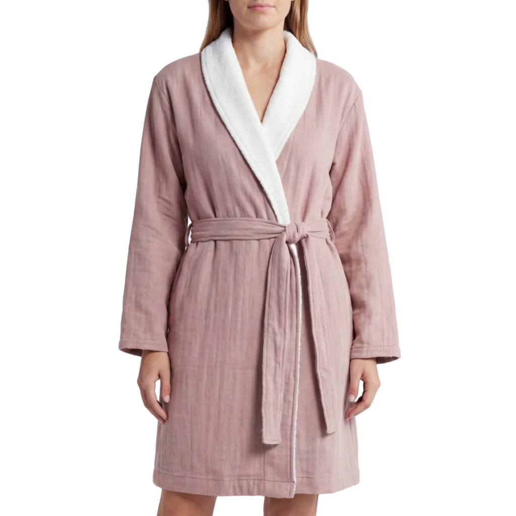 Soluna – Double-Side Muslin/Terry Shawl Robe Pure Fiber