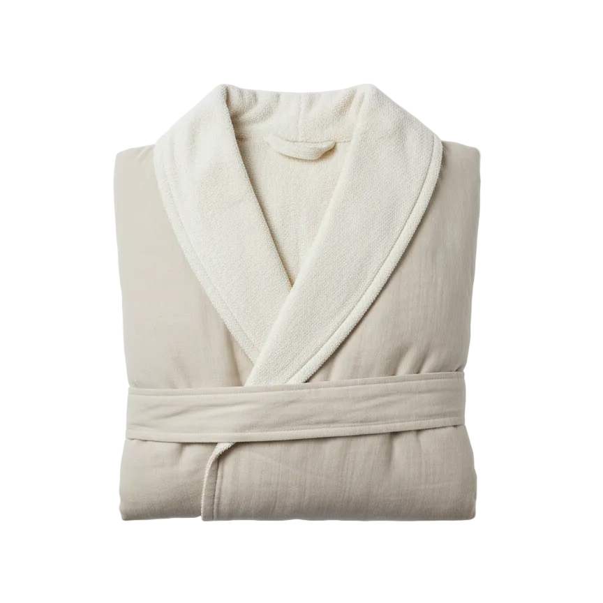 Soluna – Double-Side Muslin/Terry Shawl Robe Pure Fiber
