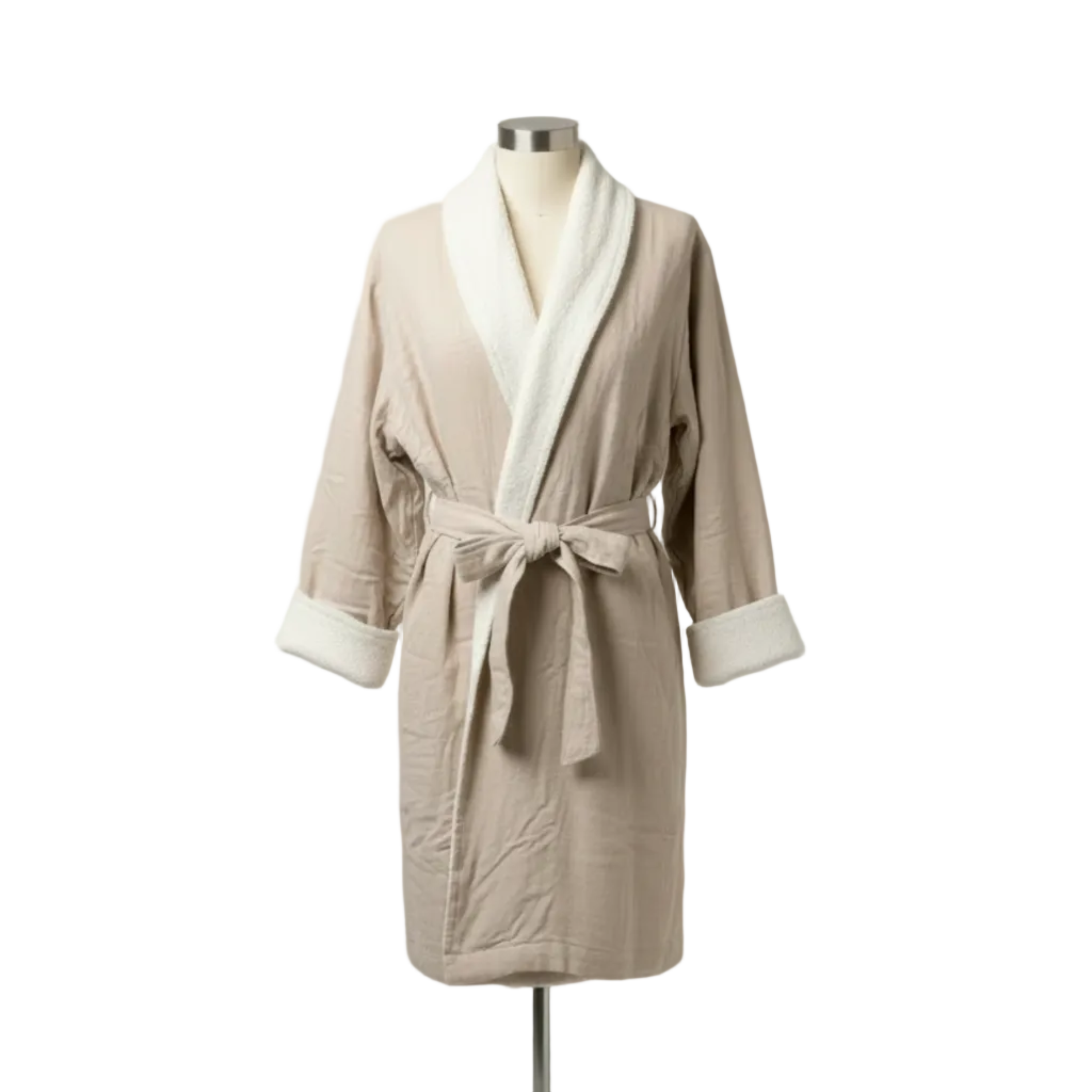 Soluna – Double-Side Muslin/Terry Shawl Robe Pure Fiber