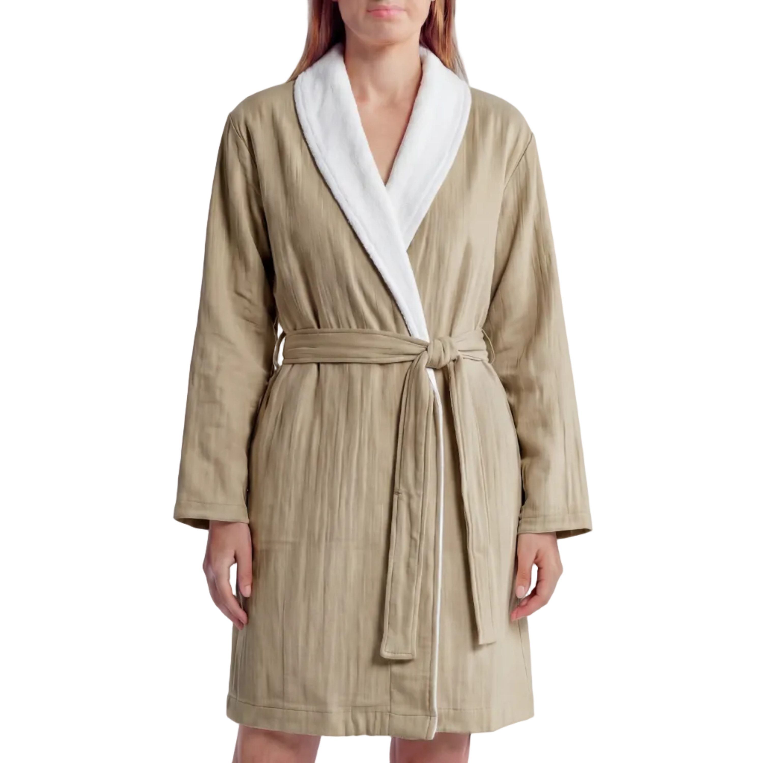 Soluna – Double-Side Muslin/Terry Shawl Robe Pure Fiber