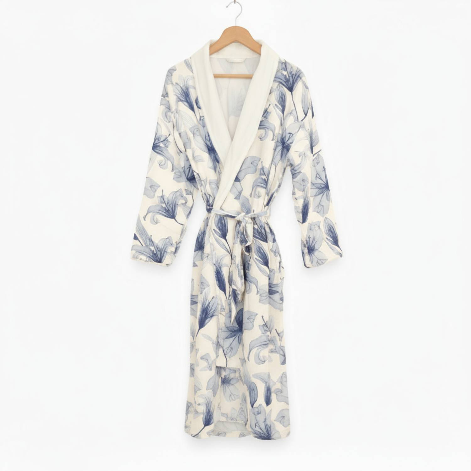 Soluna – Double-Side Muslin/Terry Shawl Robe Pure Fiber