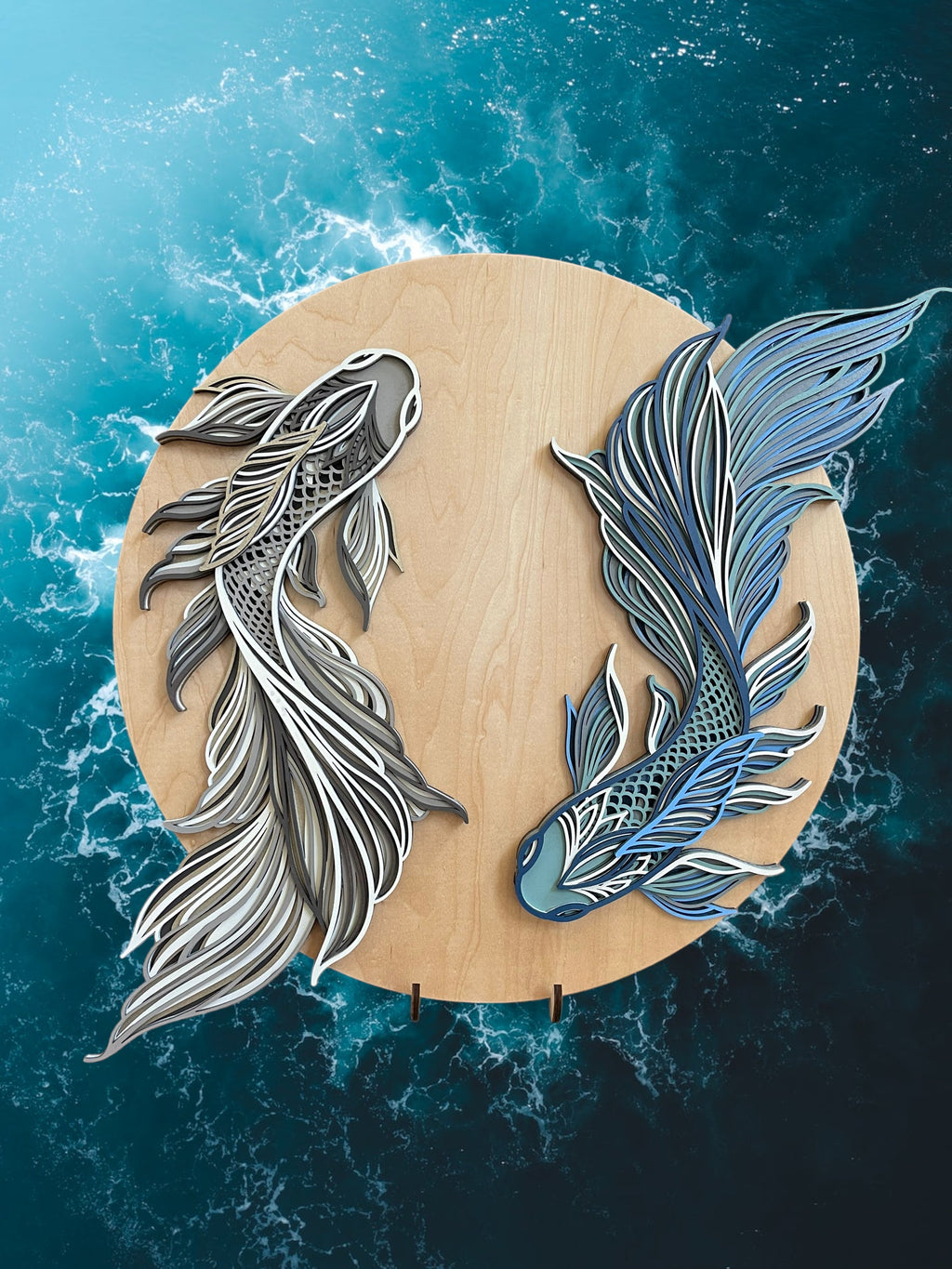 Koi Fish Mandala AVEL Woodworking