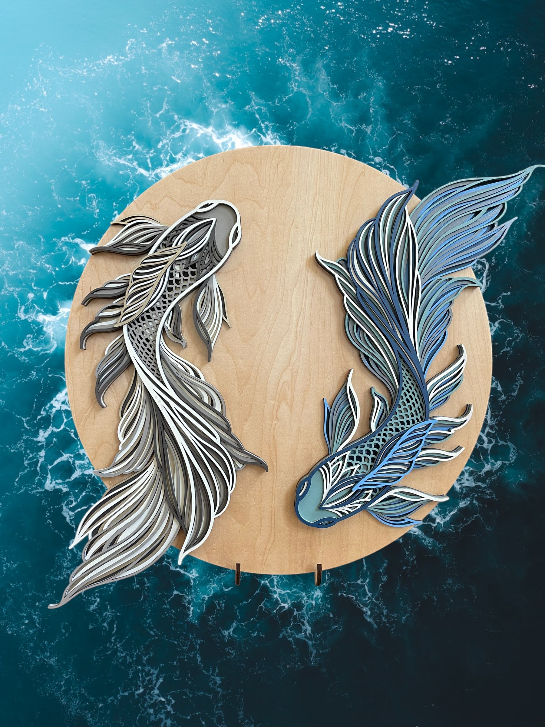 Koi Fish Mandala AVEL Woodworking