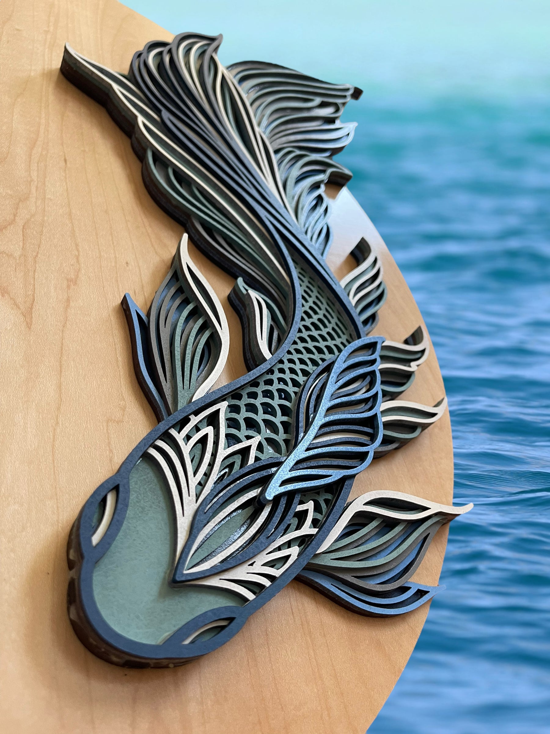 Koi Fish Mandala AVEL Woodworking