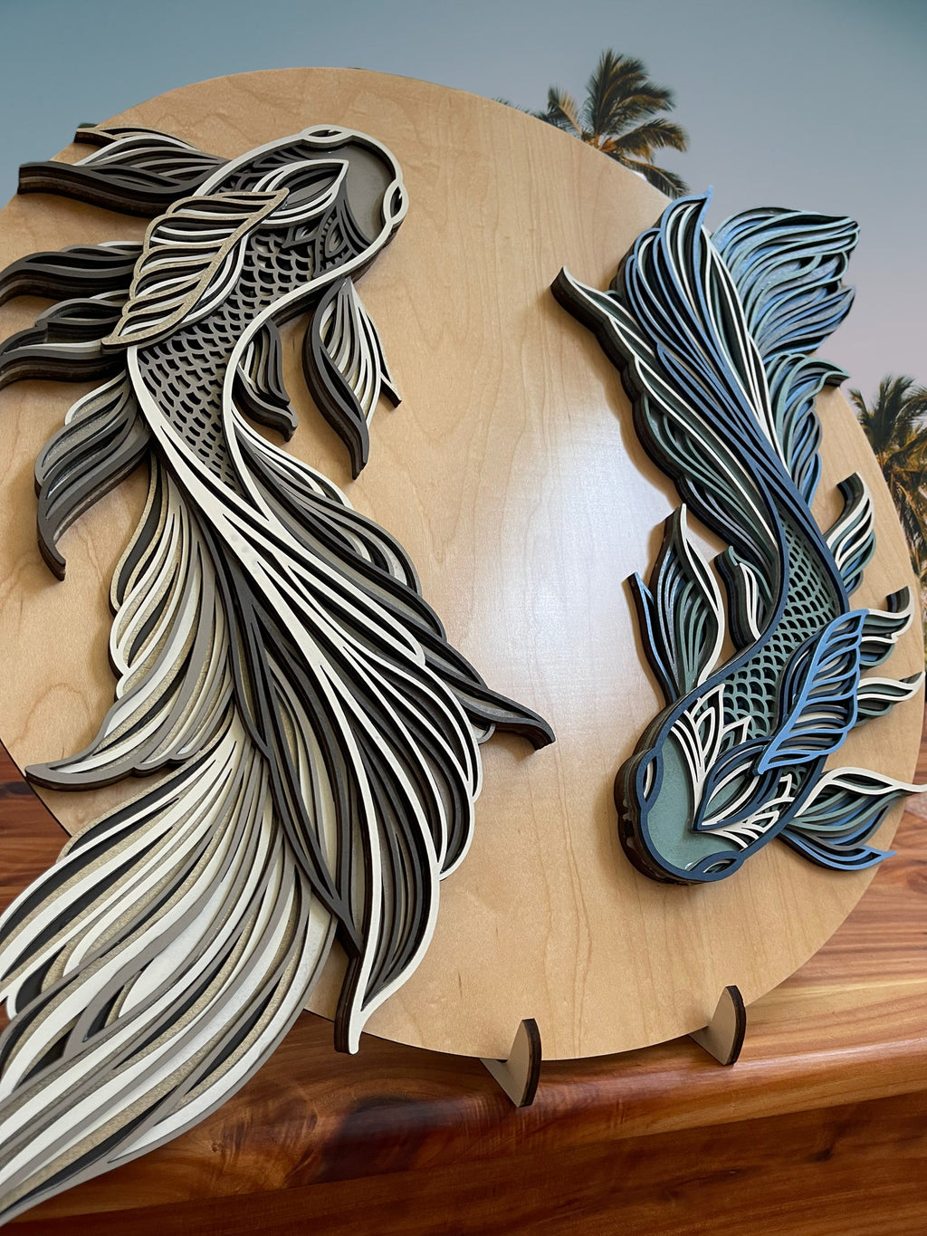 Koi Fish Mandala AVEL Woodworking