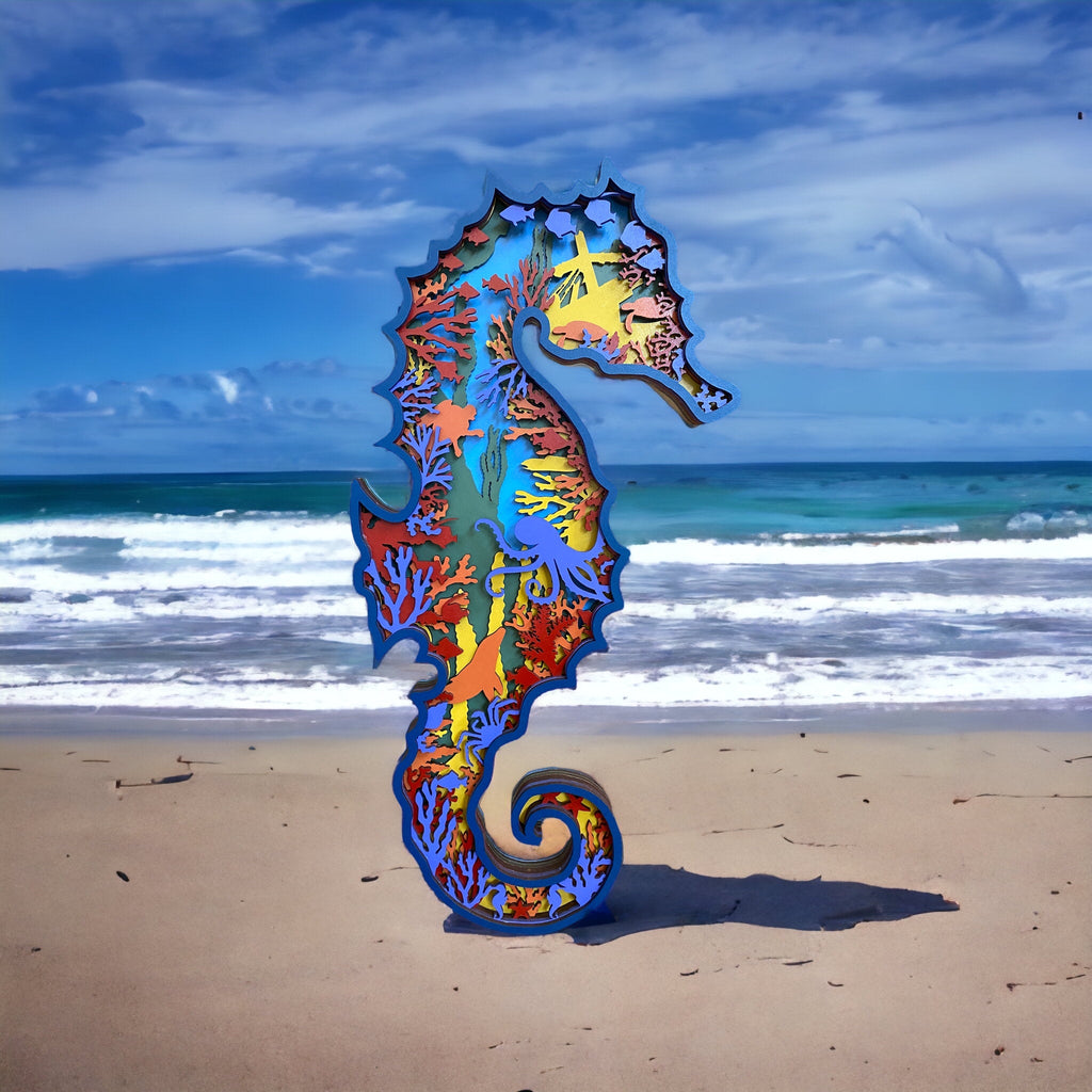 Seahorse Mandala AVEL Woodworking