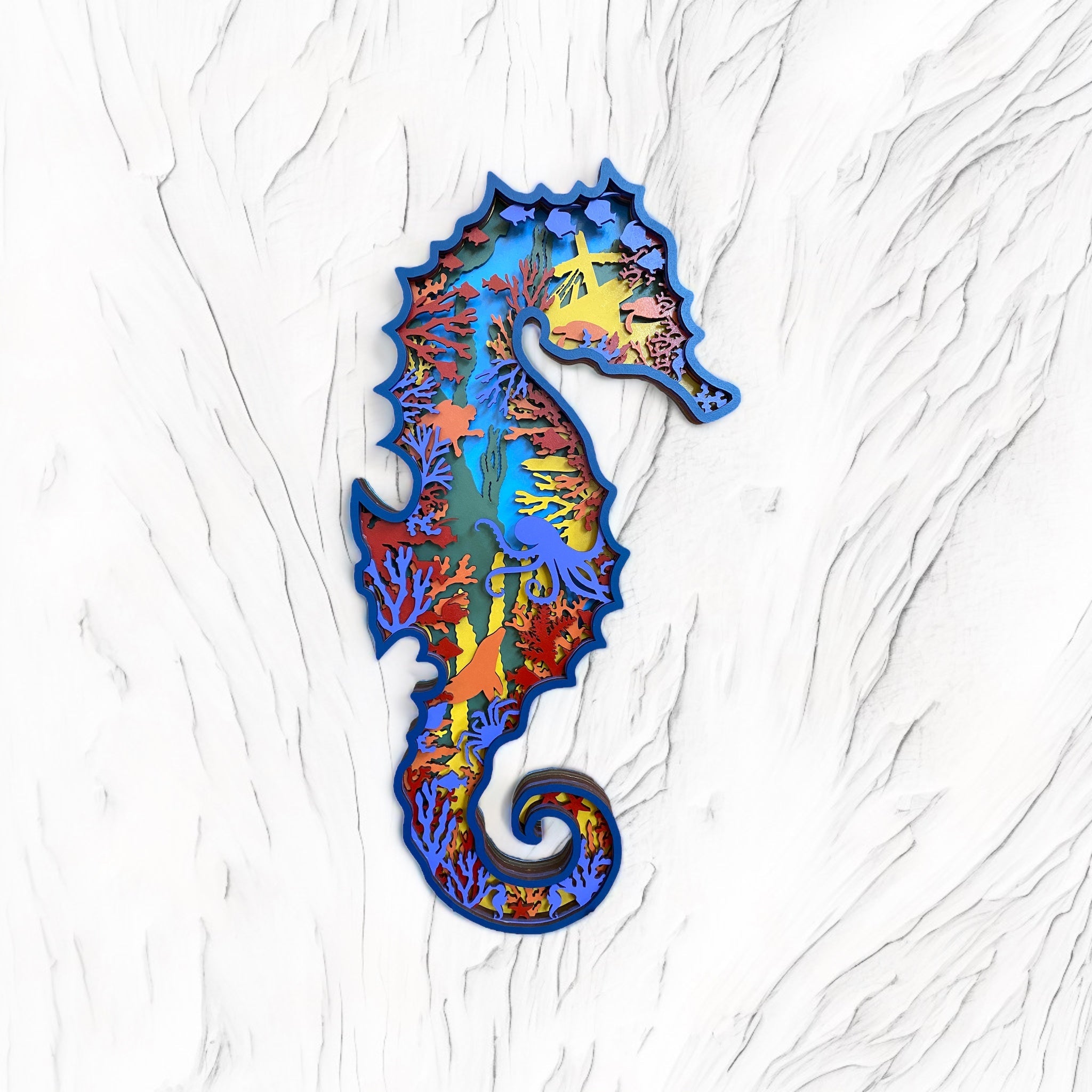 Seahorse Mandala AVEL Woodworking