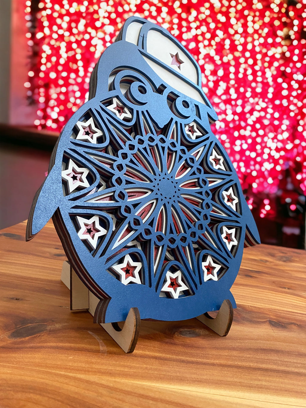 Penguin Mandala AVEL Woodworking