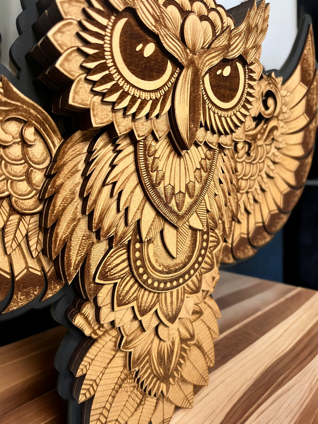 Owl Mandala AVEL Woodworking