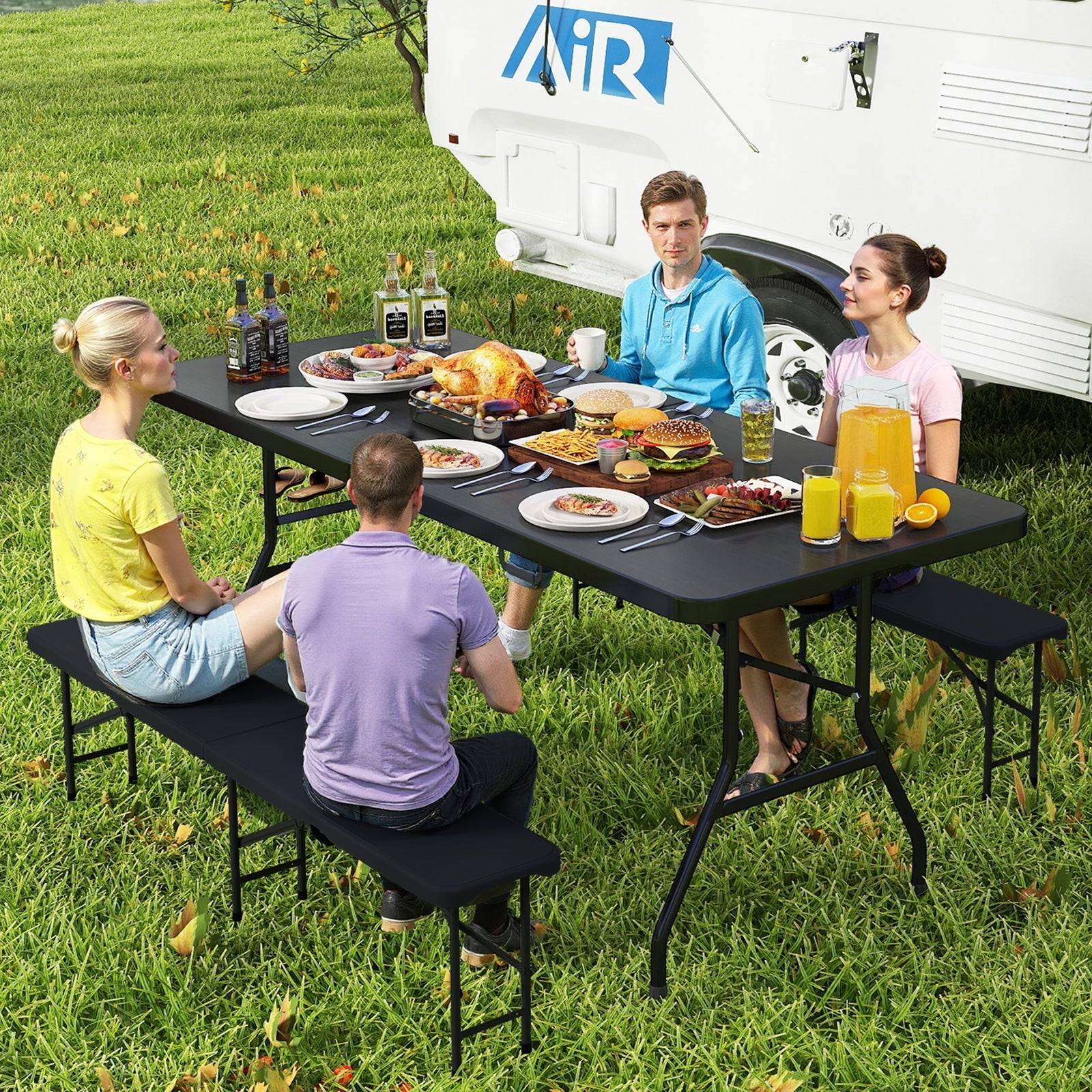Portable Folding Camping Table with Carrying Handle GemGear
