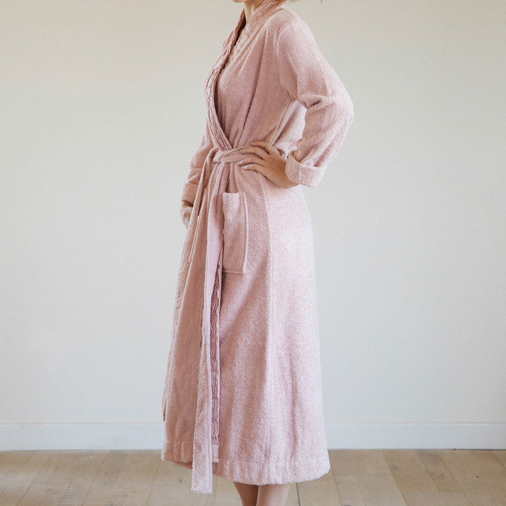 Turkish Cotton Terry Cloth Pleated Bathrobe Pure Fiber