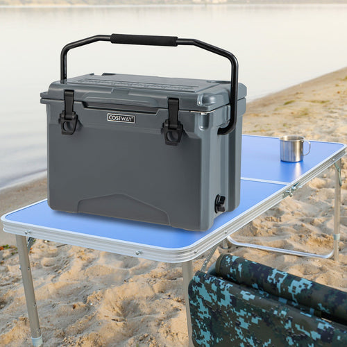 25 QT Hard Cooler with Aluminum Handle and Integrated Cup Holders GemGear
