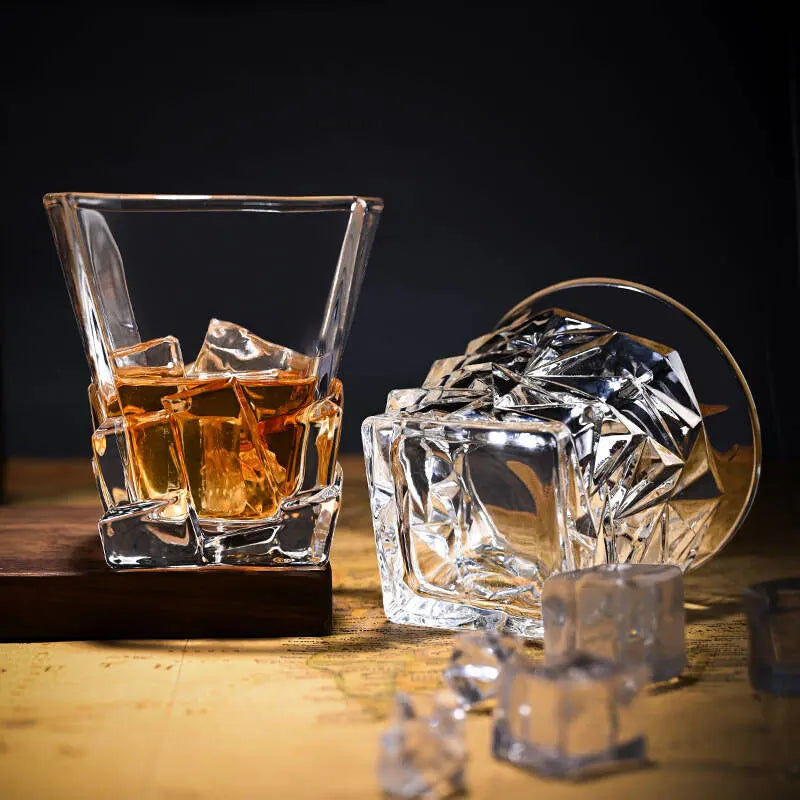 Dlight Decor 310ml Square Glass with Ice Cube Base Dlight Decor