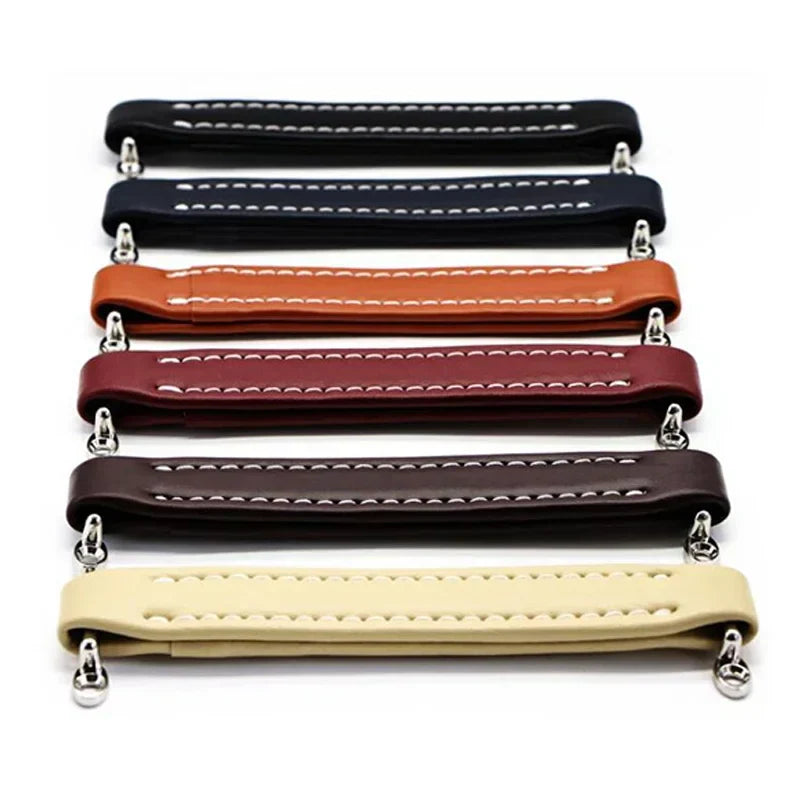 Vintage Leather Furniture Handle – Soft Suitcase-Style Drawer Pulls for Cabinets and Chests Dlight Decor