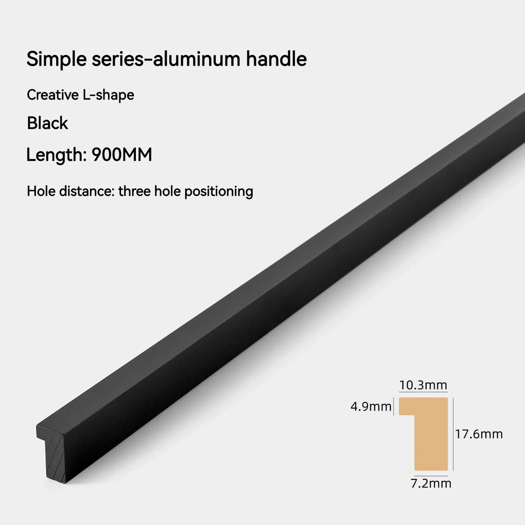 Modern Long T-Bar Aluminum Cabinet Handles – Brushed Gold, Silver, and Black Pulls for Drawers and Cupboards (700-1200mm) Dlight Decor