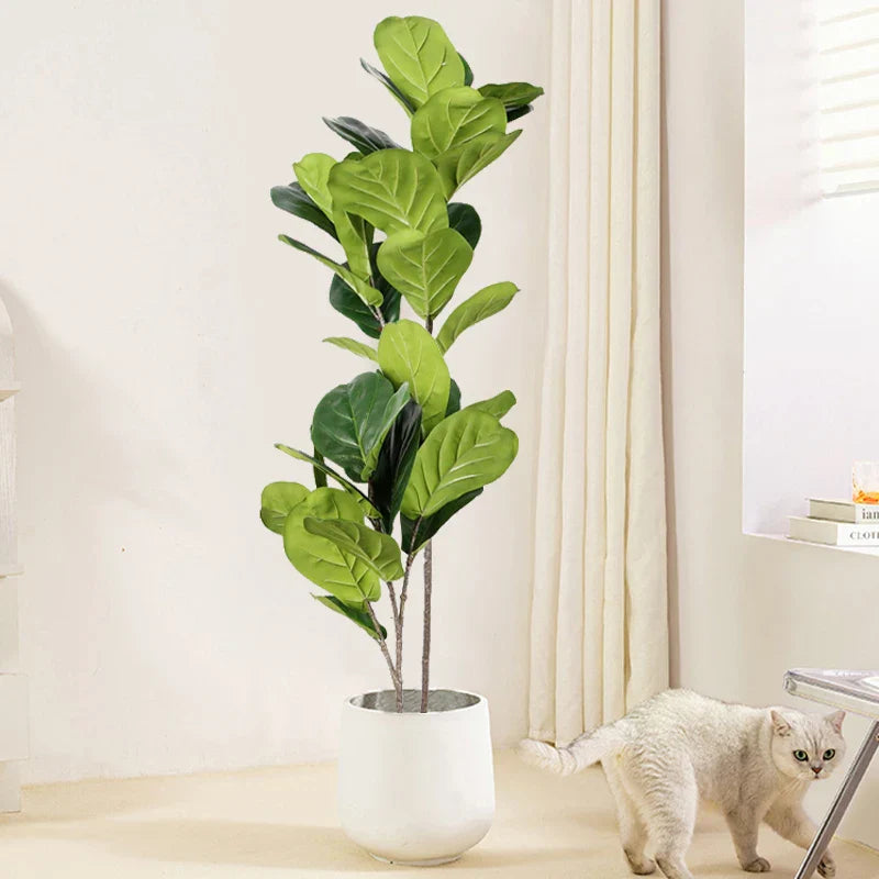 Dlight Decor 113cm Tropical Ficus Tree with Rubber Style Leaves Dlight Decor