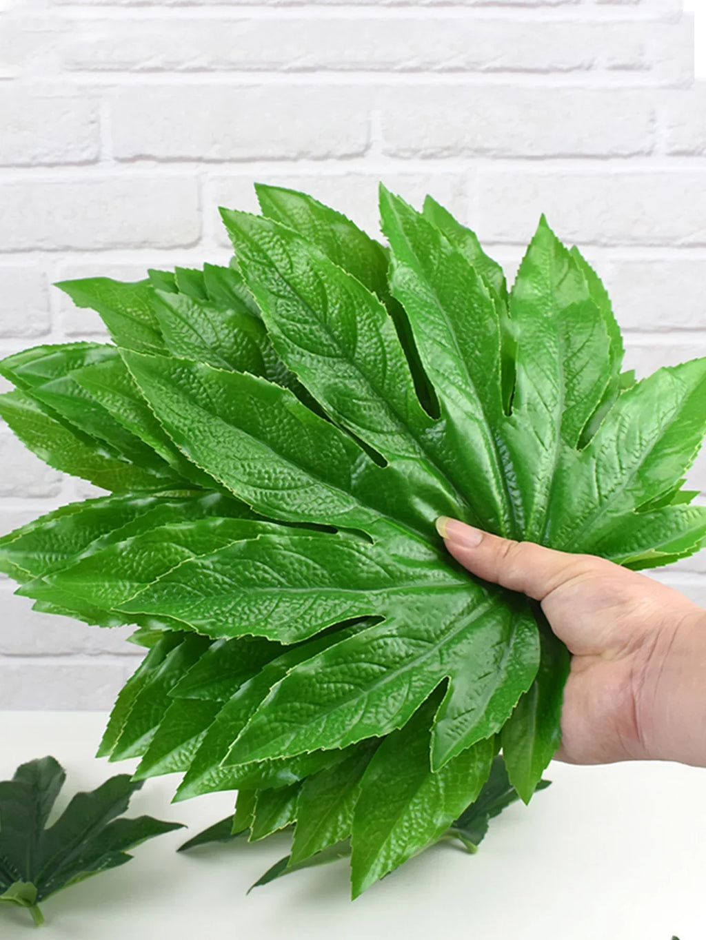 Dlight Decor 5 or 10pcs Tropical Fatsia Monstera Leaves for Table and Home Decor Dlight Decor