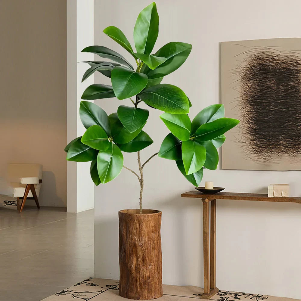 Dlight Decor 140cm Banyan Tree with Real Touch Fiddle Leaves for Home and Office Decor Dlight Decor