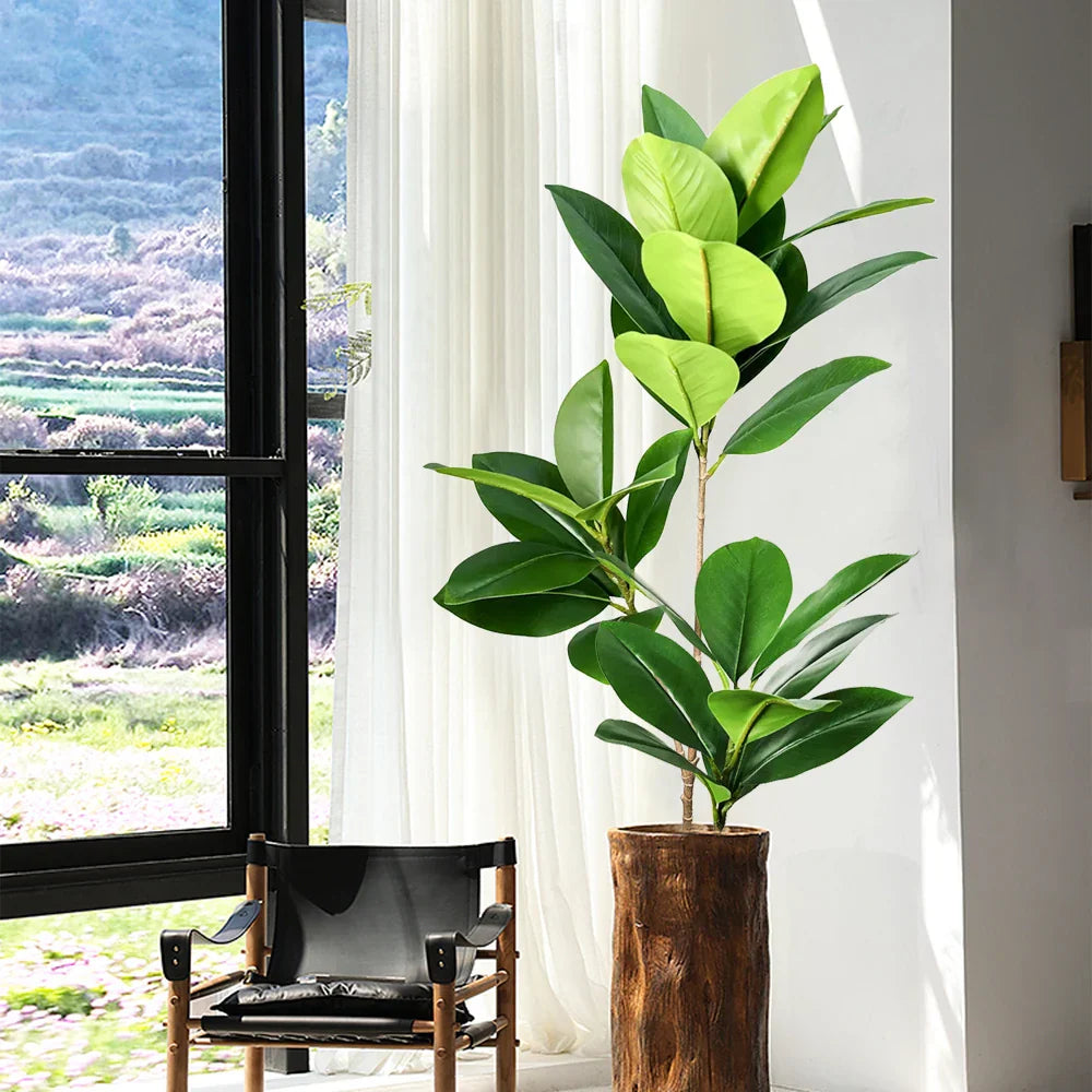 Dlight Decor 140cm Banyan Tree with Real Touch Fiddle Leaves for Home and Office Decor Dlight Decor