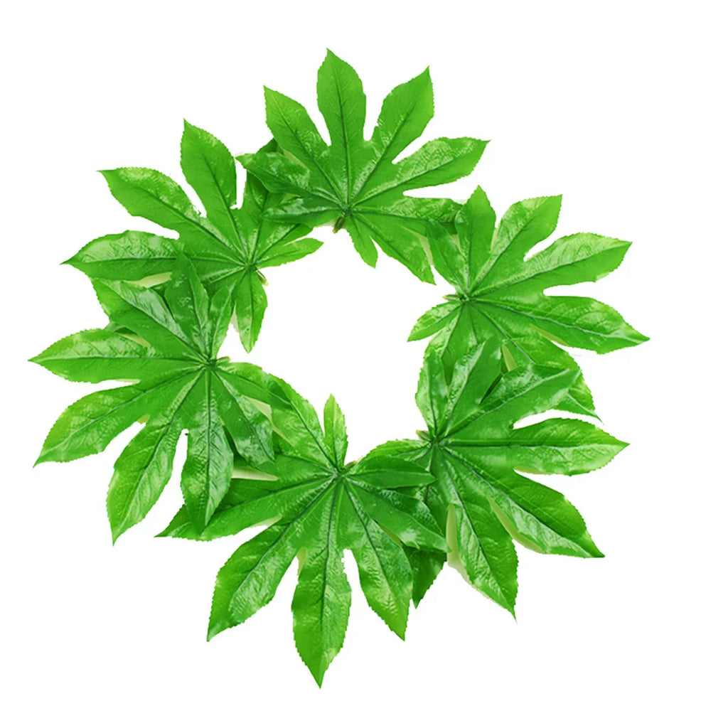 Dlight Decor 5 or 10pcs Tropical Fatsia Monstera Leaves for Table and Home Decor Dlight Decor