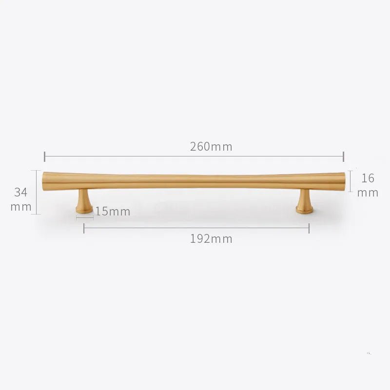 Gold Brass Dresser Handles – Modern Cabinet Pulls and Drawer Knobs for Kitchen and Furniture Dlight Decor