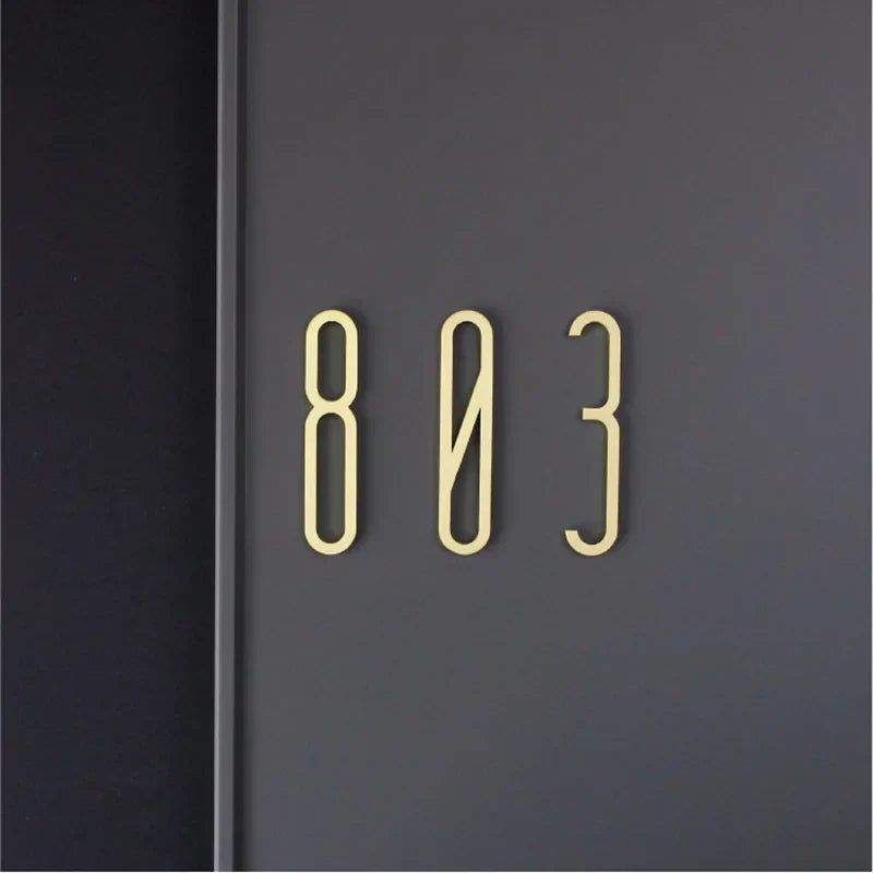 Solid Brass Alphabet Letters and Numbers – Adhesive DIY Door Decor for Home, Hotel, and Baby Names Dlight Decor