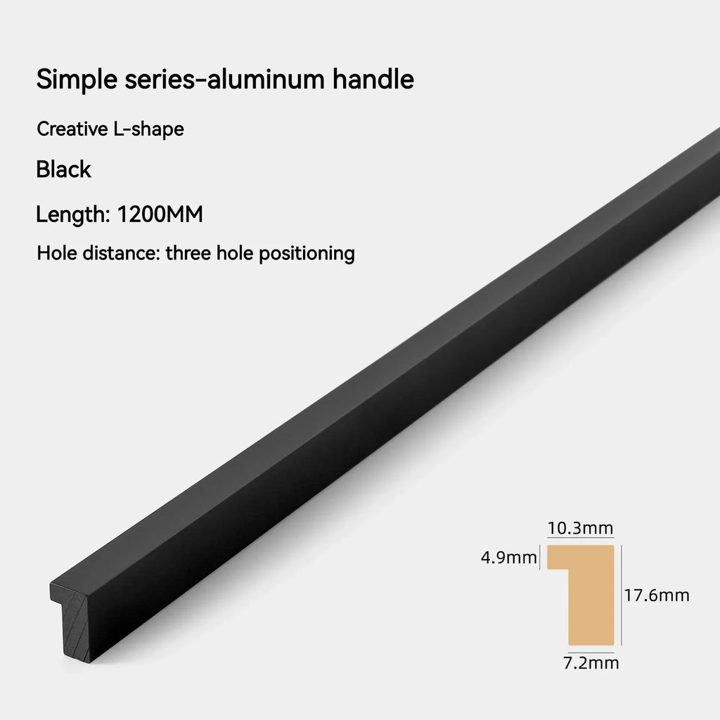 Modern Long T-Bar Aluminum Cabinet Handles – Brushed Gold, Silver, and Black Pulls for Drawers and Cupboards (700-1200mm) Dlight Decor