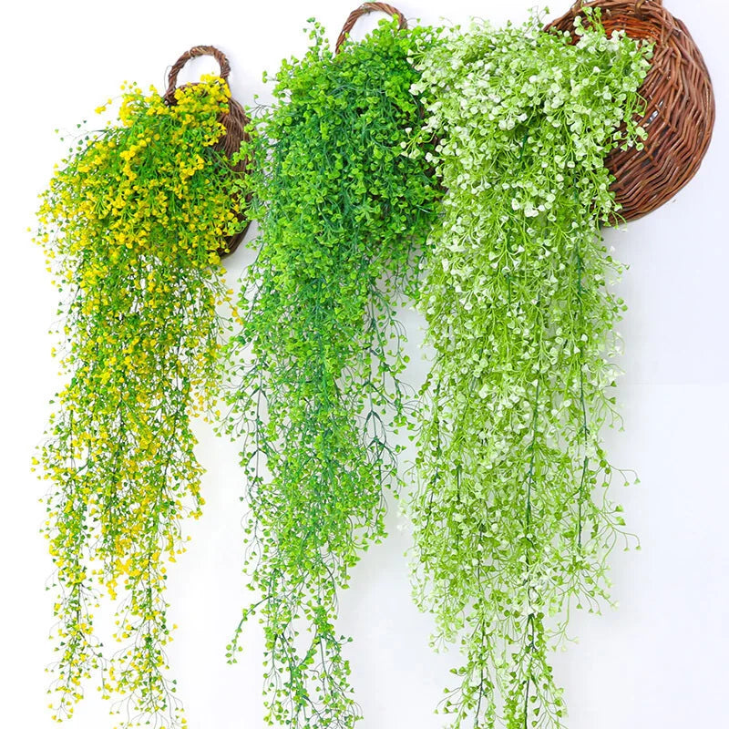 Dlight Decor 75cm Hanging Golden Bell Willow Vine with 5 Forks for Wall and Garden Decor Dlight Decor
