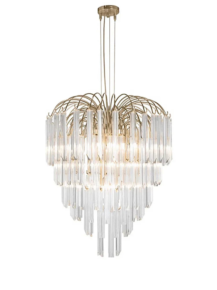 Gianna Italian Crystal Glass Pendant Chandelier – Classic Hanging Light for Staircase & High Ceilings Dlight Decor