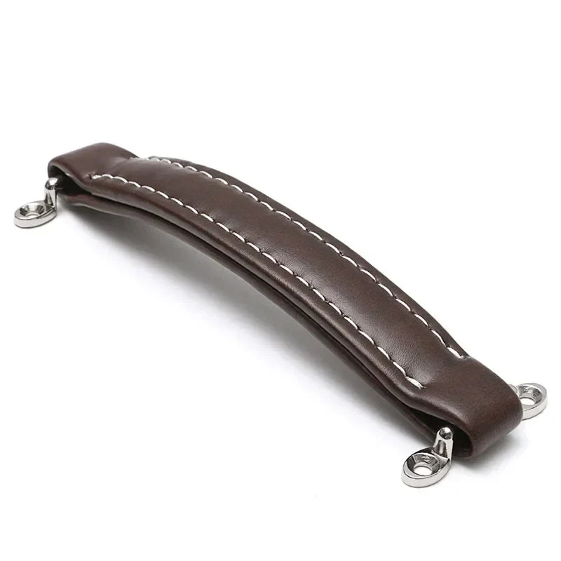 Vintage Leather Furniture Handle – Soft Suitcase-Style Drawer Pulls for Cabinets and Chests Dlight Decor