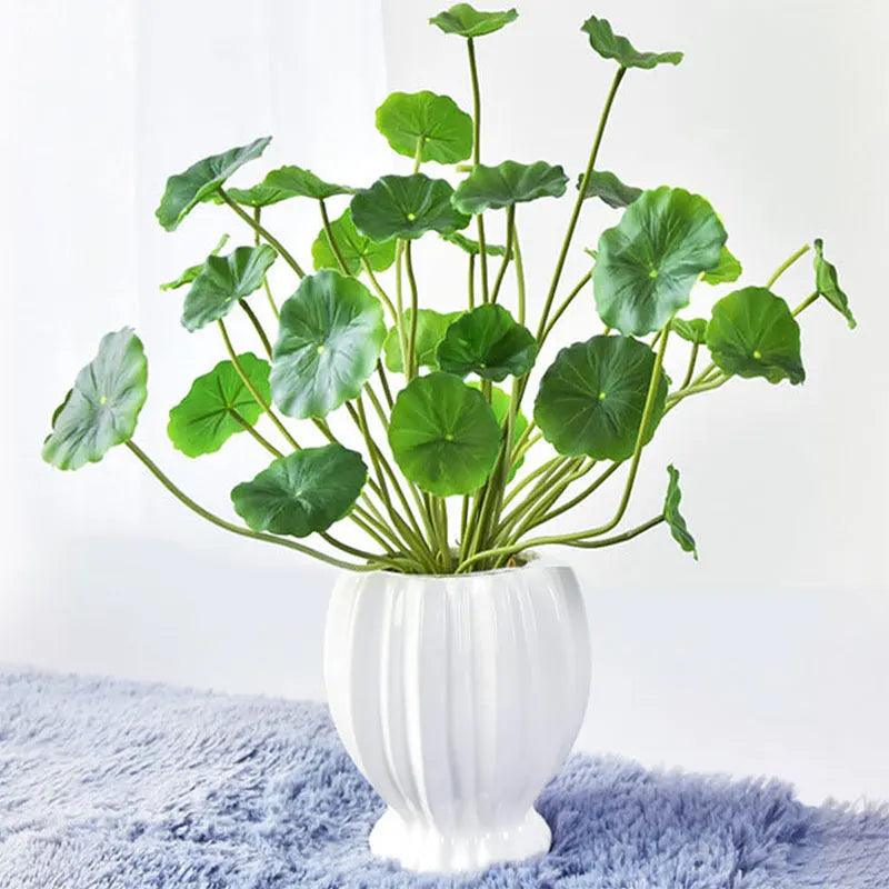 Dlight Decor 37cm Lotus Eucalyptus Leaf Plant with Copper Accents for Home and Office Decor Dlight Decor
