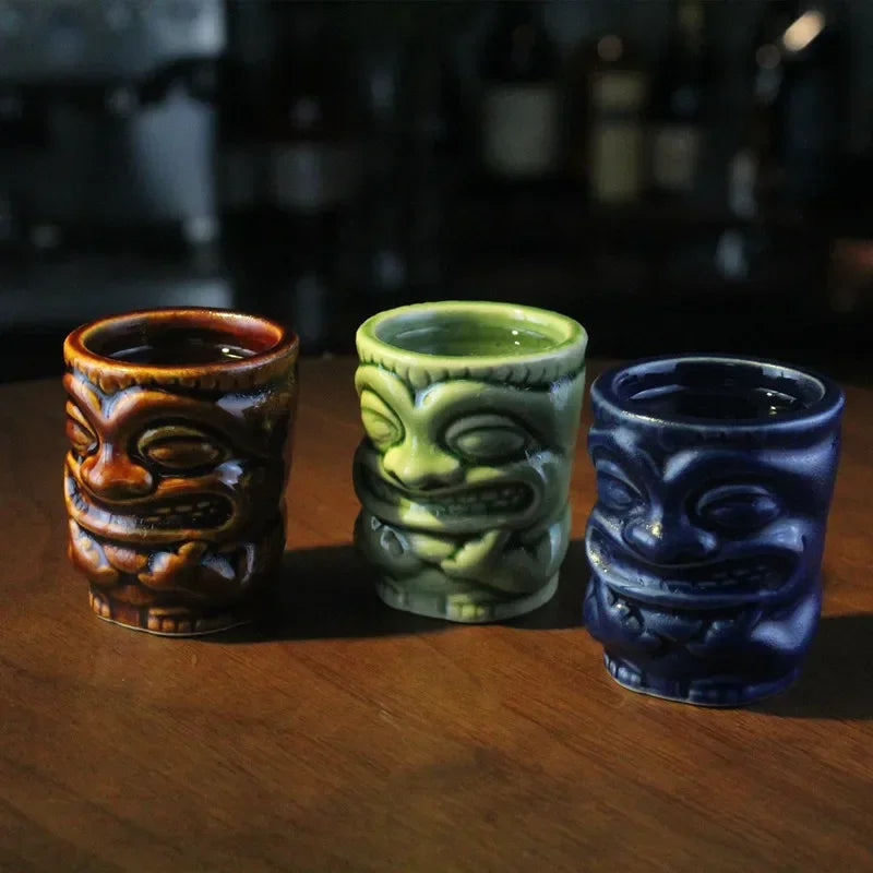 60ml Ceramic Tiki Mug – Hawaiian Cocktail Cup for Home Bars & Parties | Dlight Decor Dlight Decor